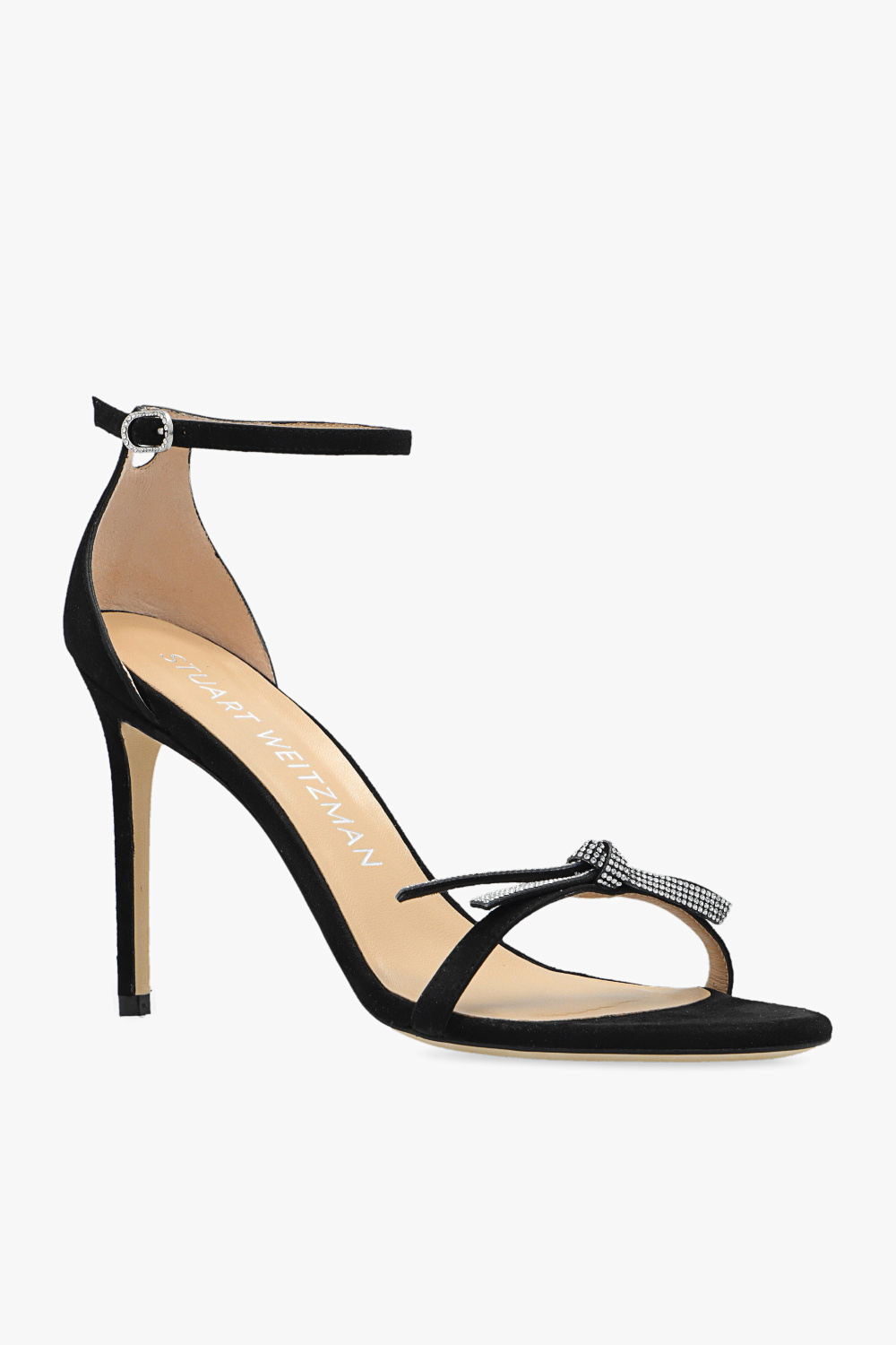 Black 'Nudist Bow' heeled sandals Stuart Weitzman